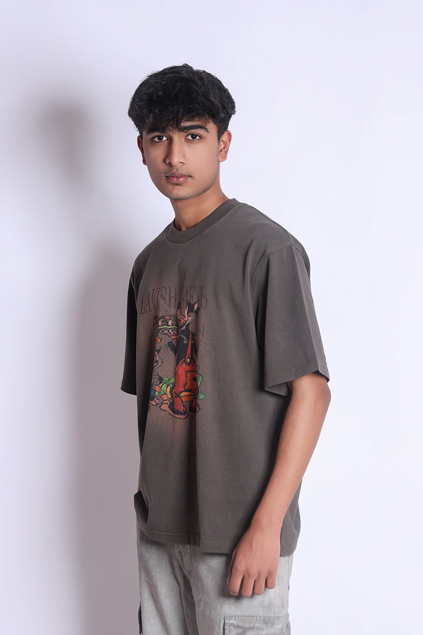 Crew Neck Short Sleeve T-Shirt Grey
