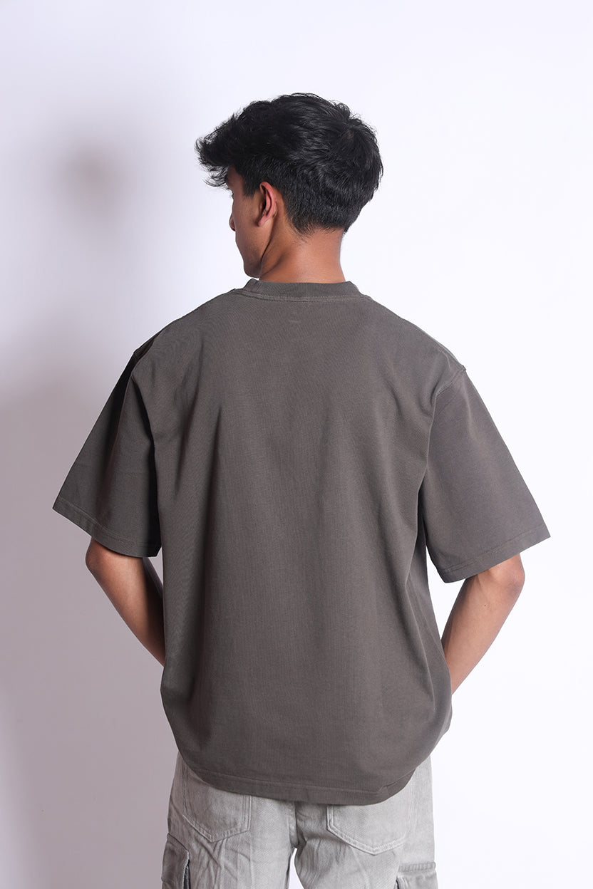 Crew Neck Short Sleeve T-Shirt Grey