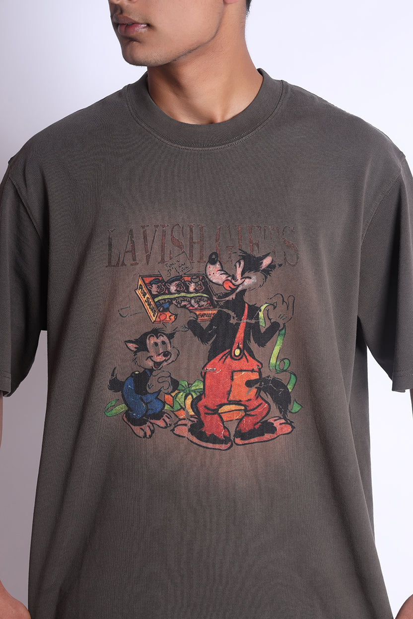 Crew Neck Short Sleeve T-Shirt Grey