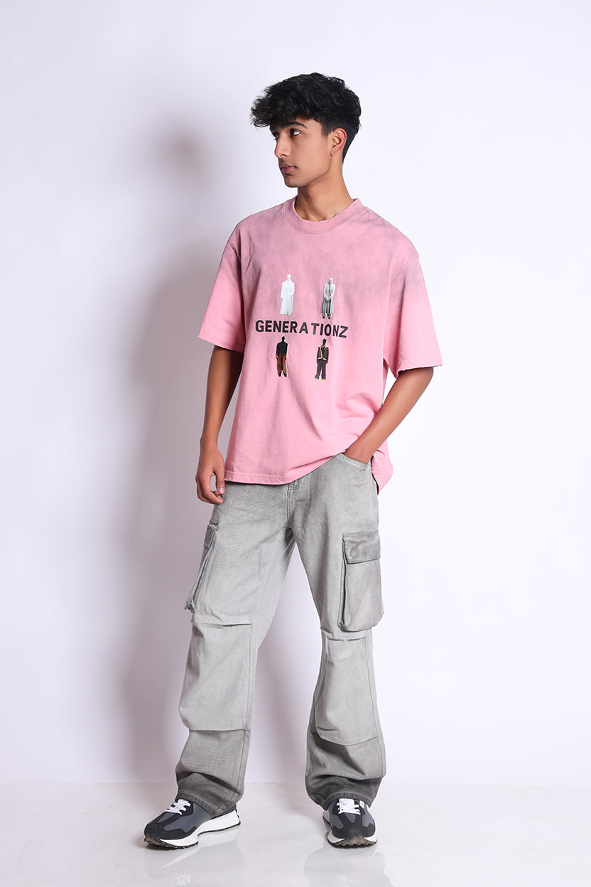 Crew Neck T-Shirt Pink