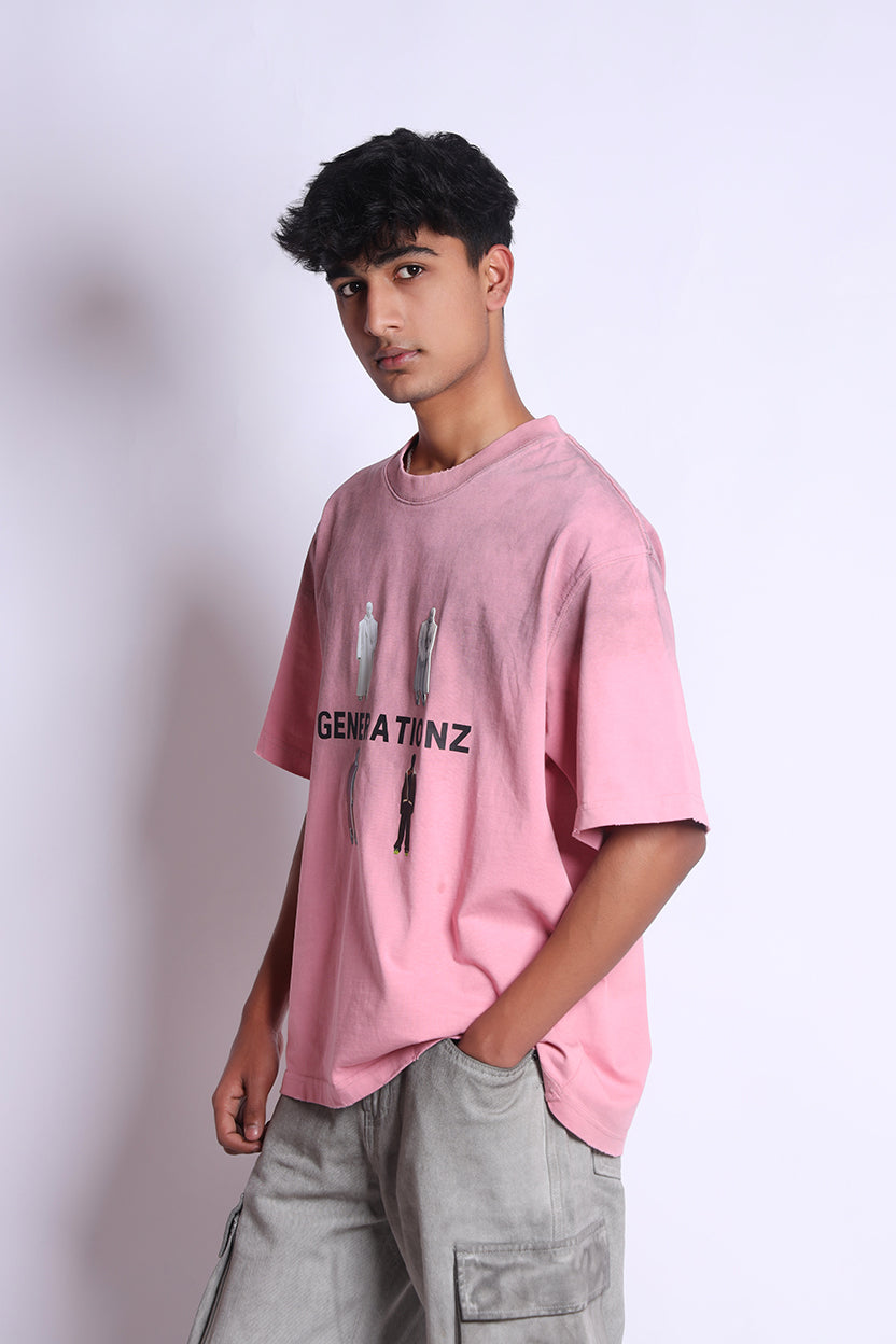 Crew Neck T-Shirt Pink