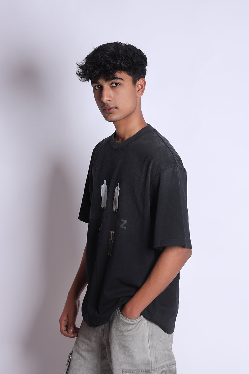 Generationz Crew Neck Black T-Shirt