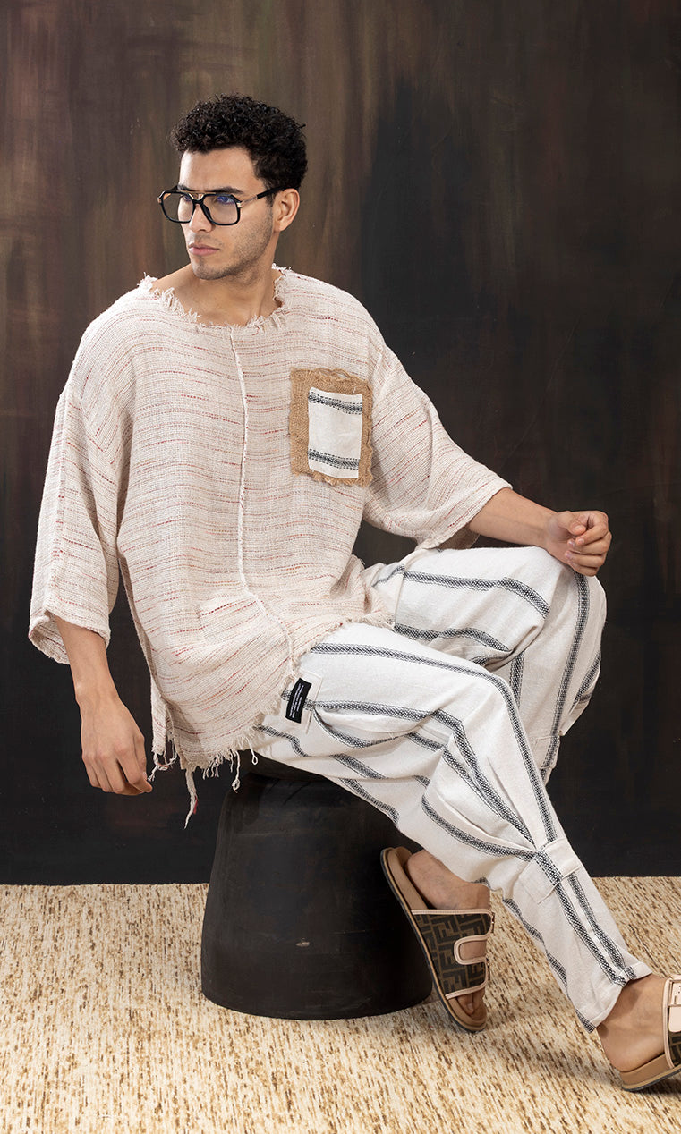 RAW EDGE WEAVED T-SHIRT