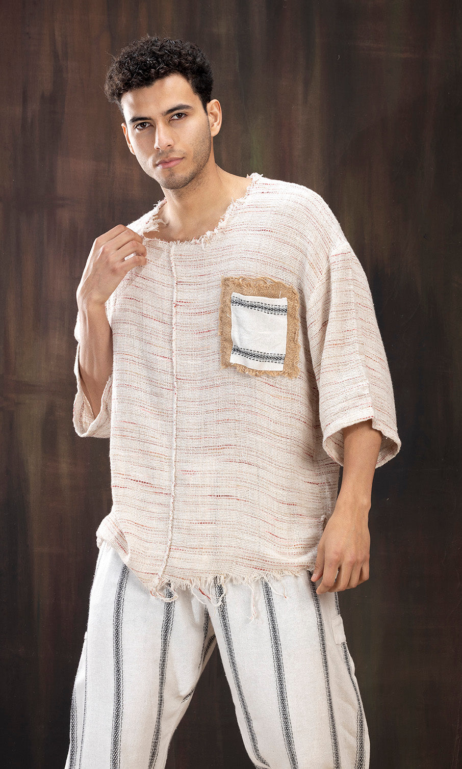 RAW EDGE WEAVED T-SHIRT