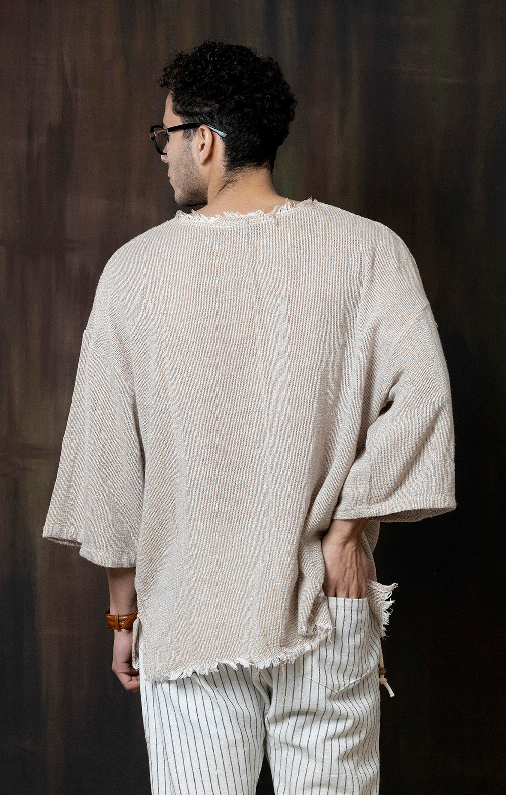 BROWN KNITTED T-SHIRT