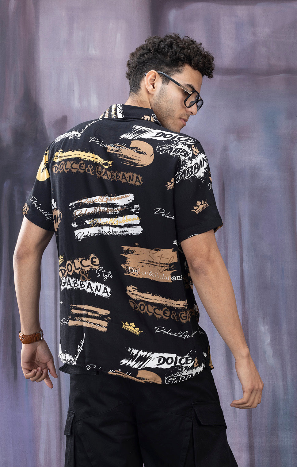 BLACK PRINTED SHIRT