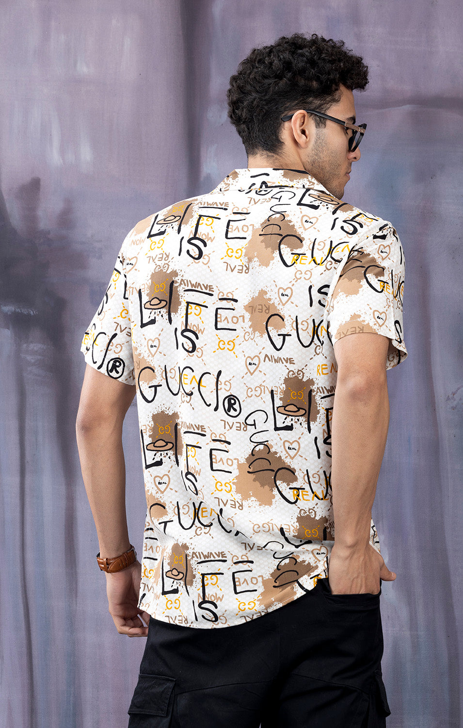 CREAM PRINTED SHIRT