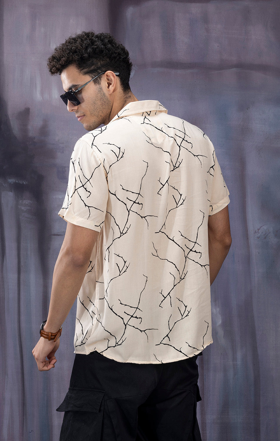 BEIGE PRINTED SHIRT
