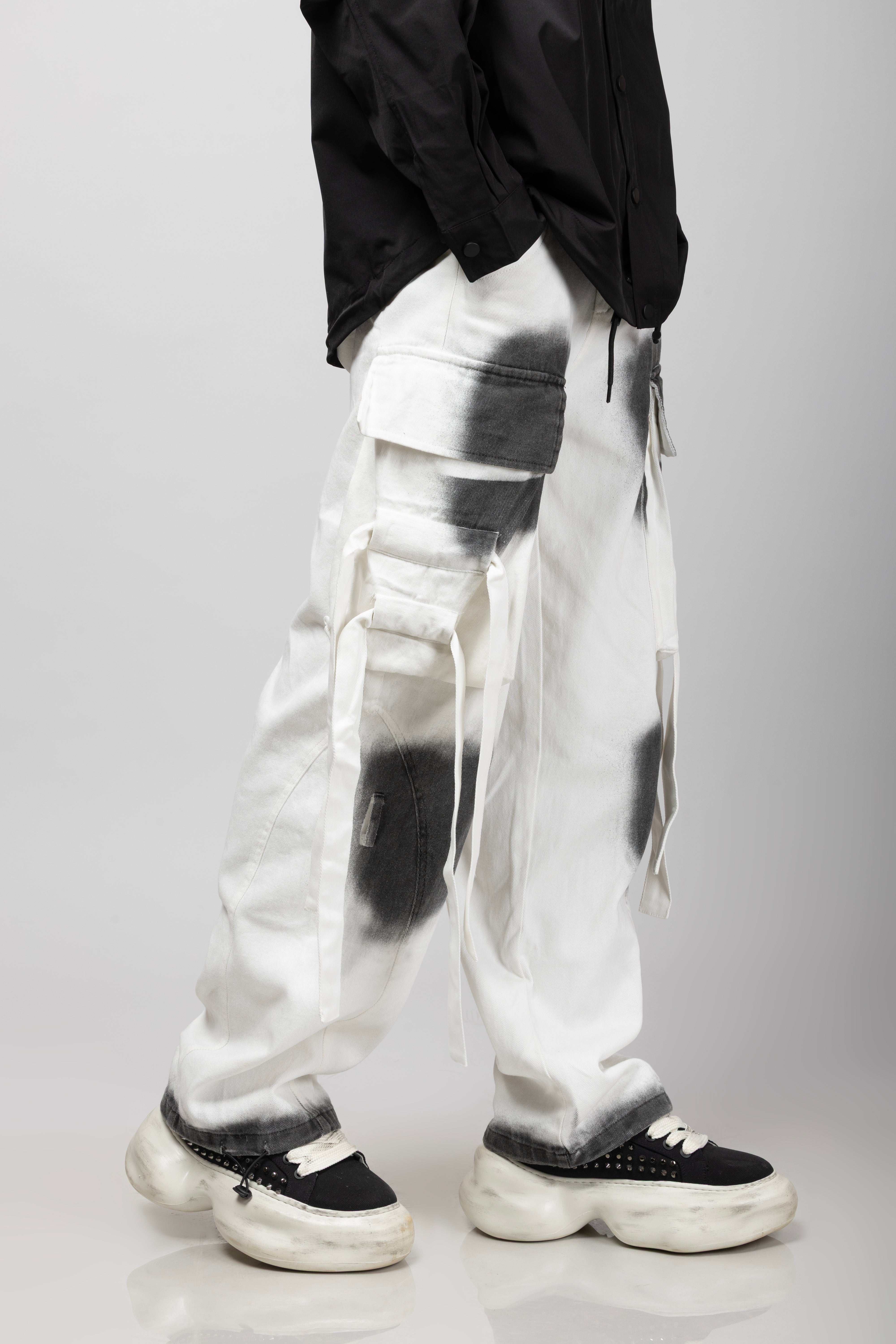 Ribbon Denim Cargo White – KOKA