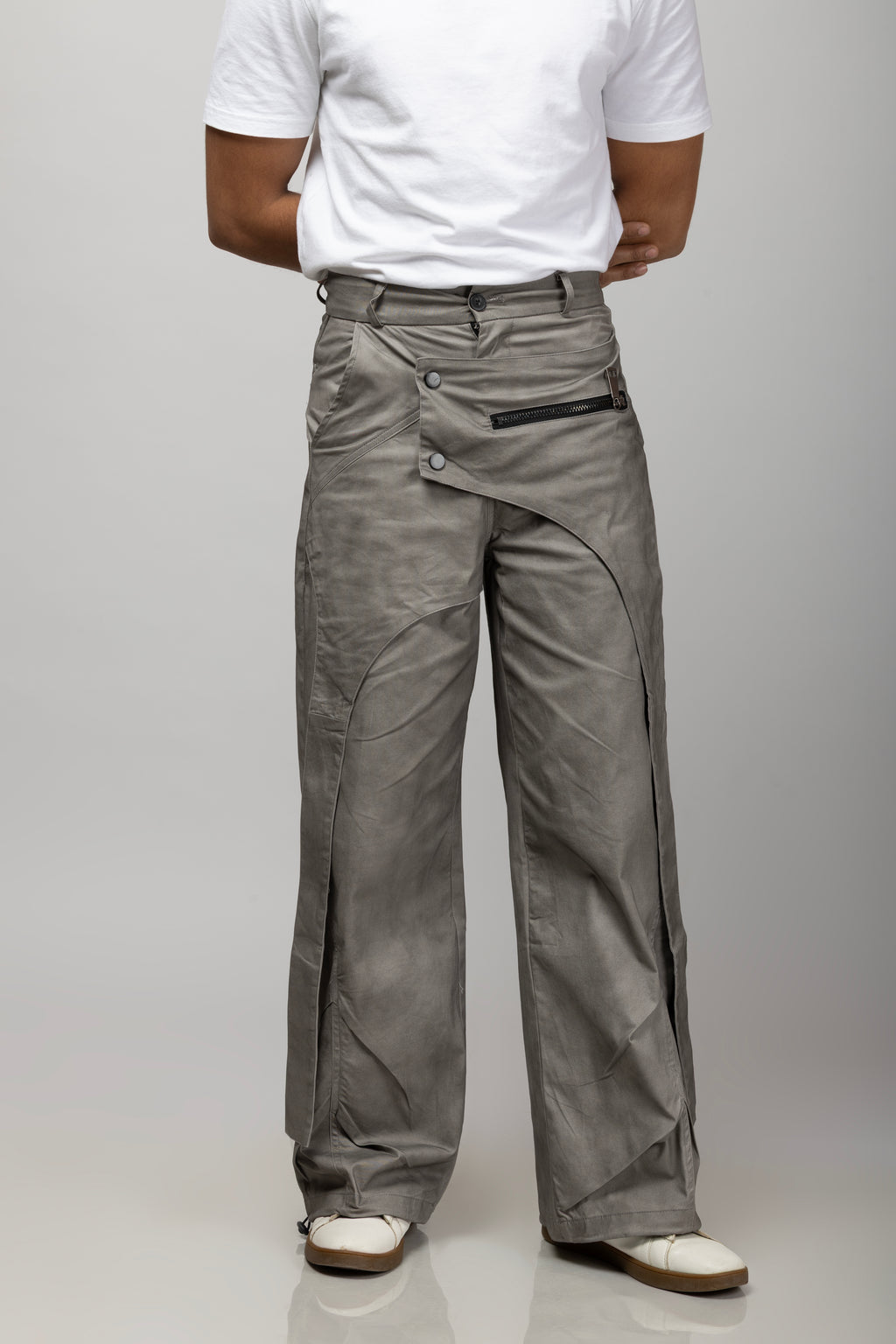Zipper Cargo Pant Elephant Grey
