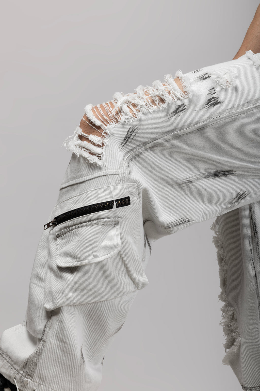 Denim Cargo White
