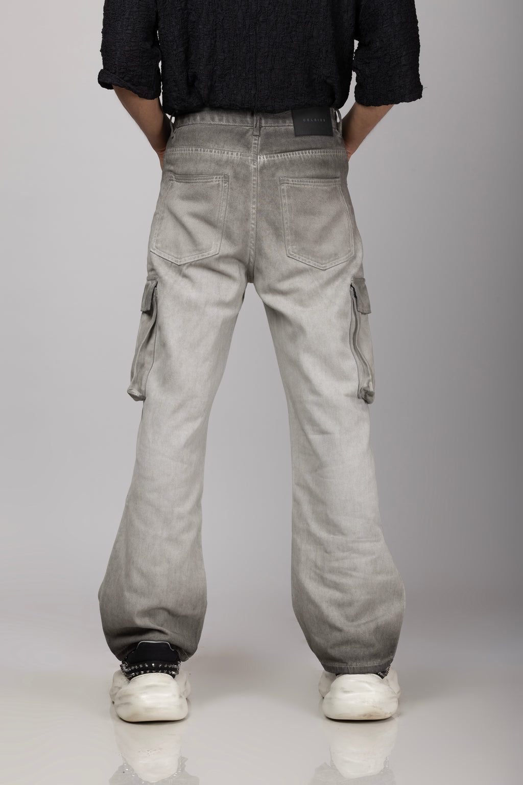Grey Denim Cargo