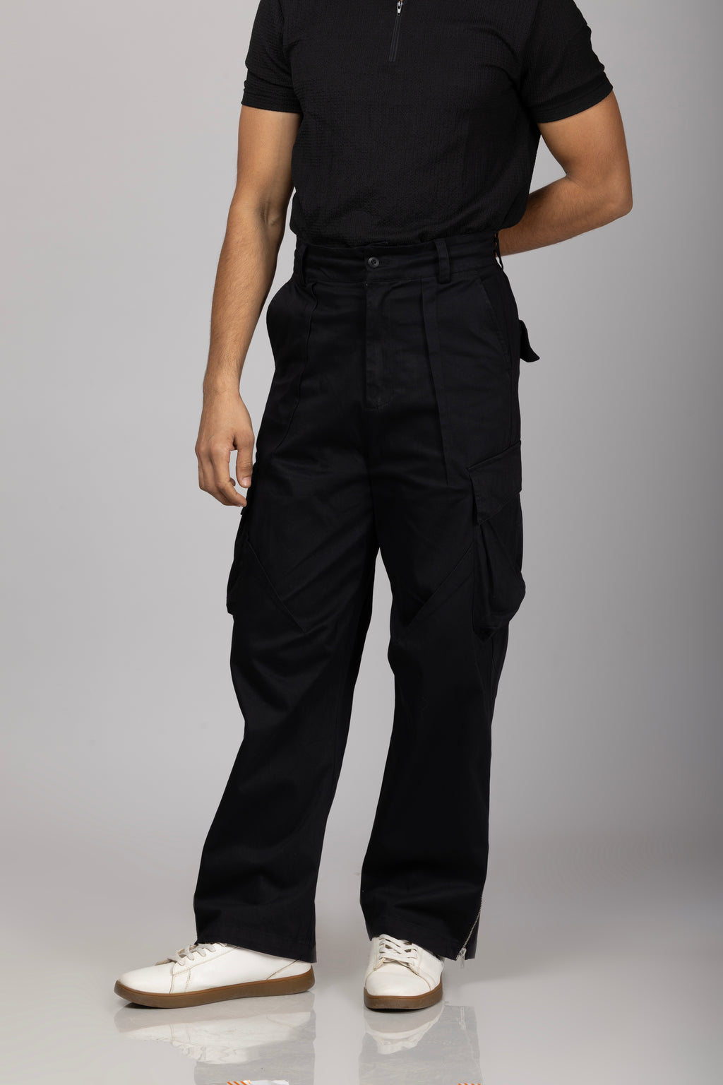 Multi Pocket Casual Pant Black