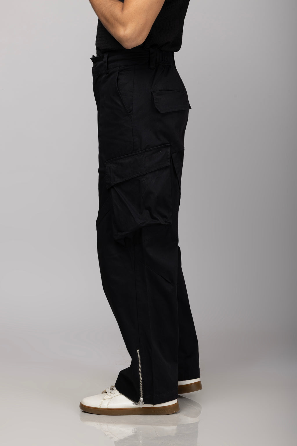 Multi Pocket Casual Pant Black