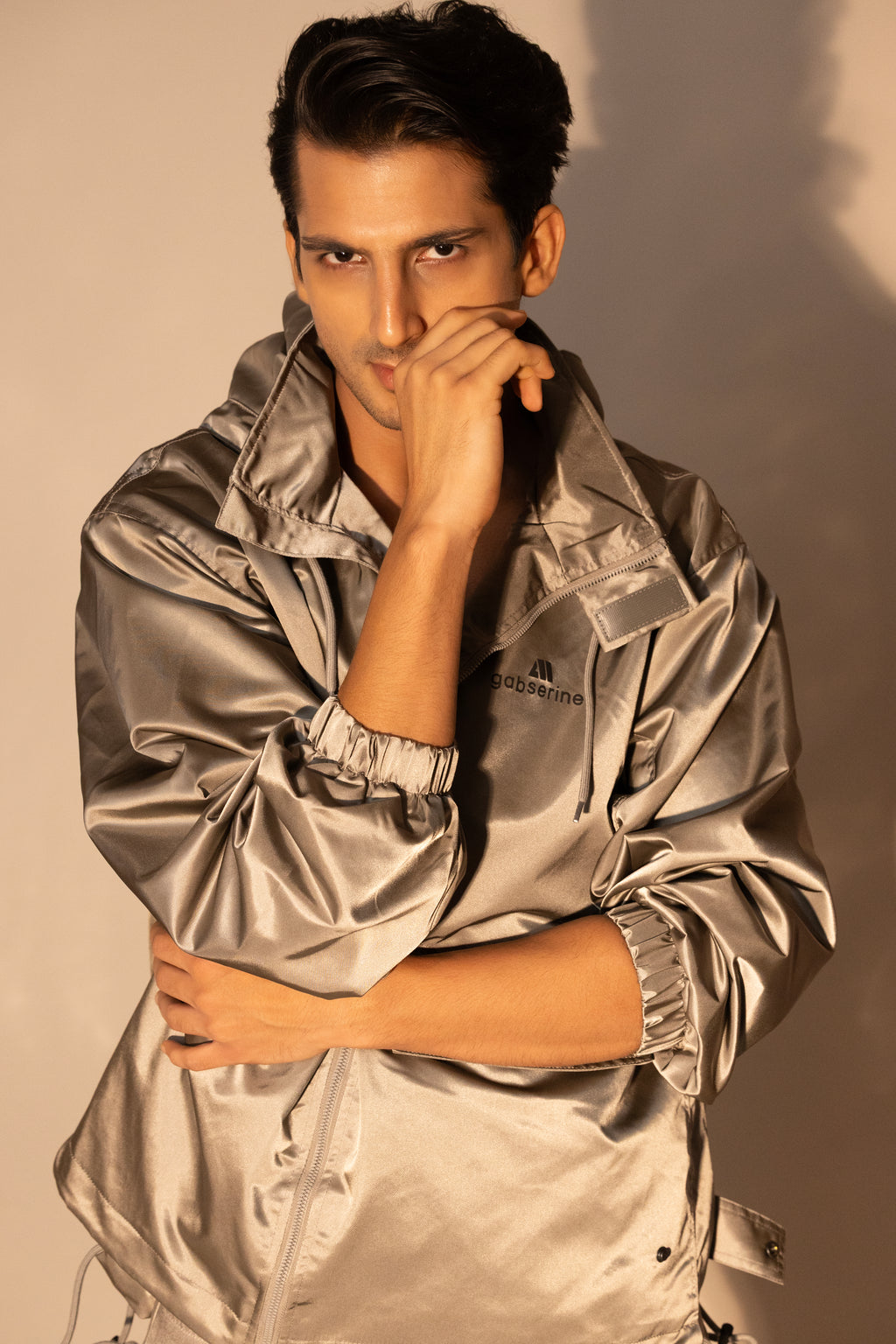 Metallic Hooded Jacket