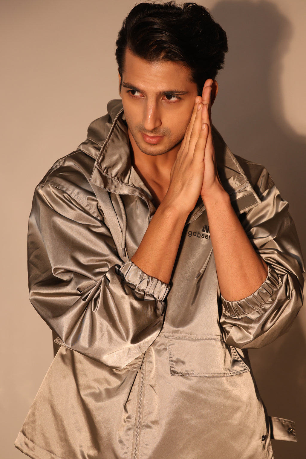 Metallic Hooded Jacket