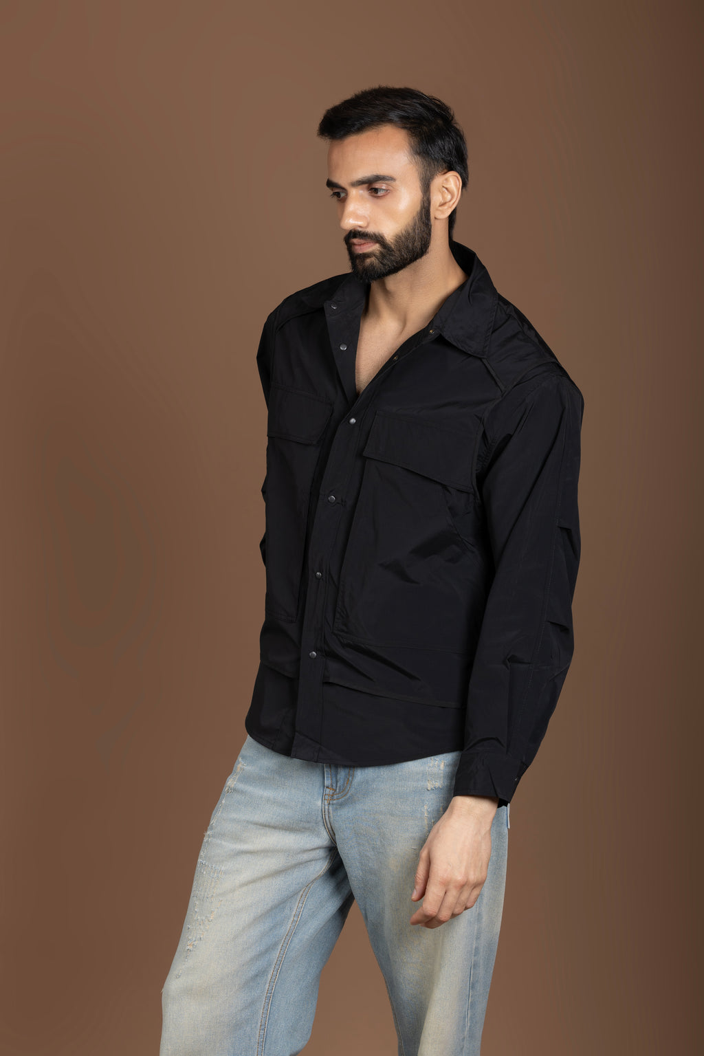 Black Shirt Jacket