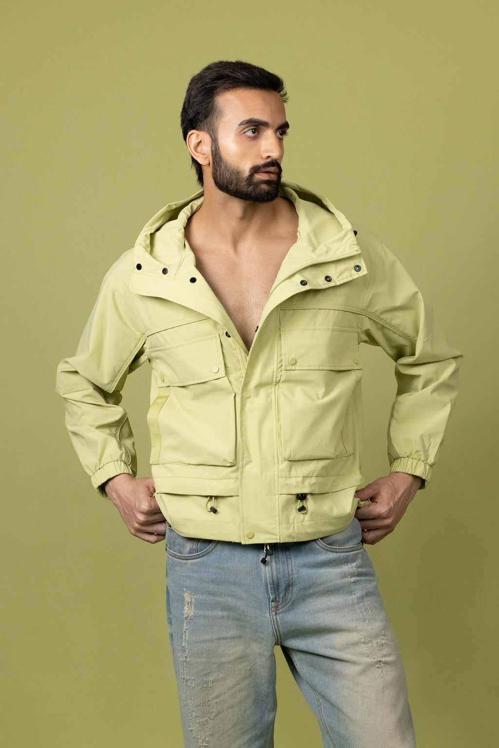 Hooded Jacket  Light Green