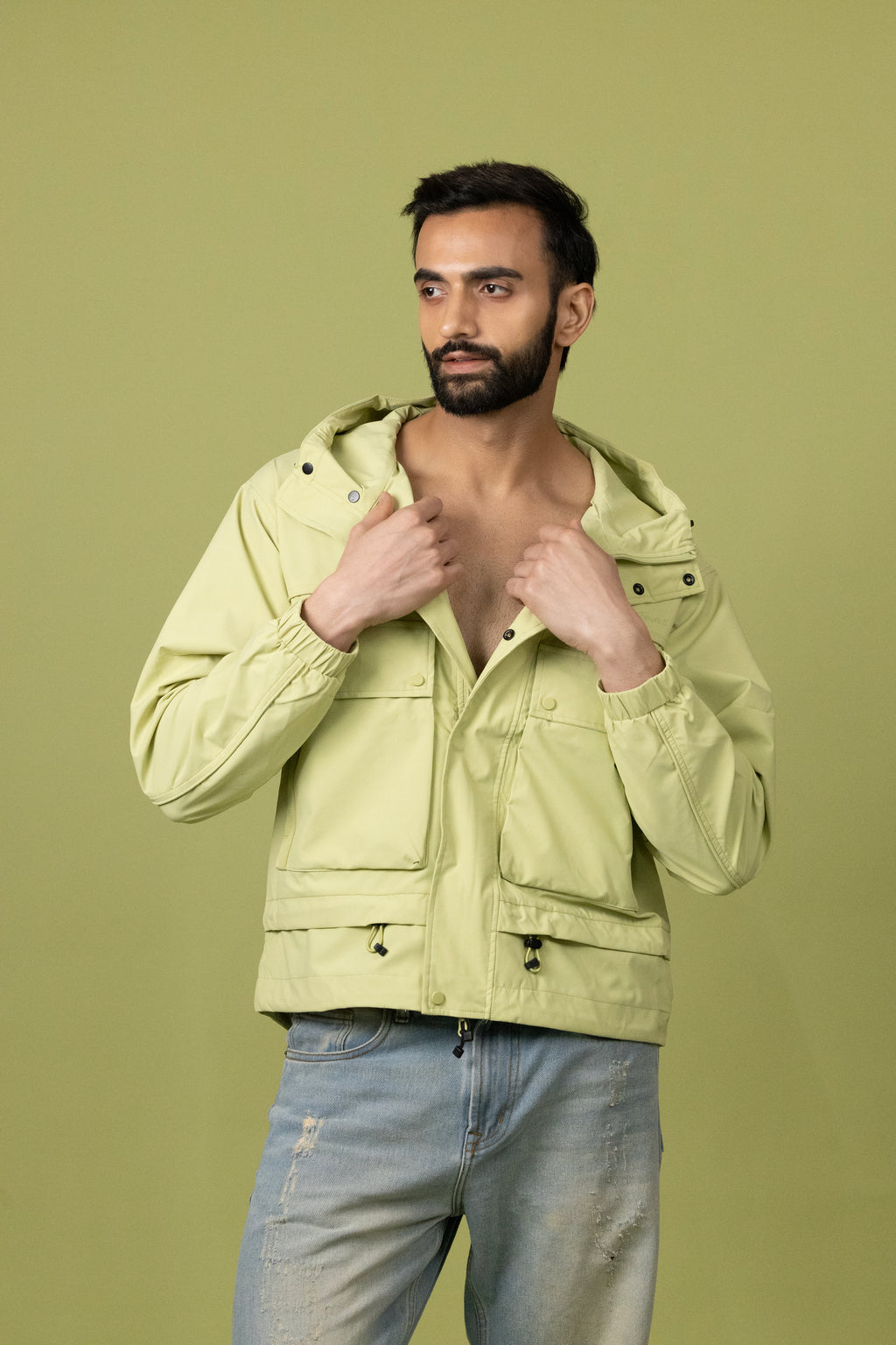 Hooded Jacket  Light Green