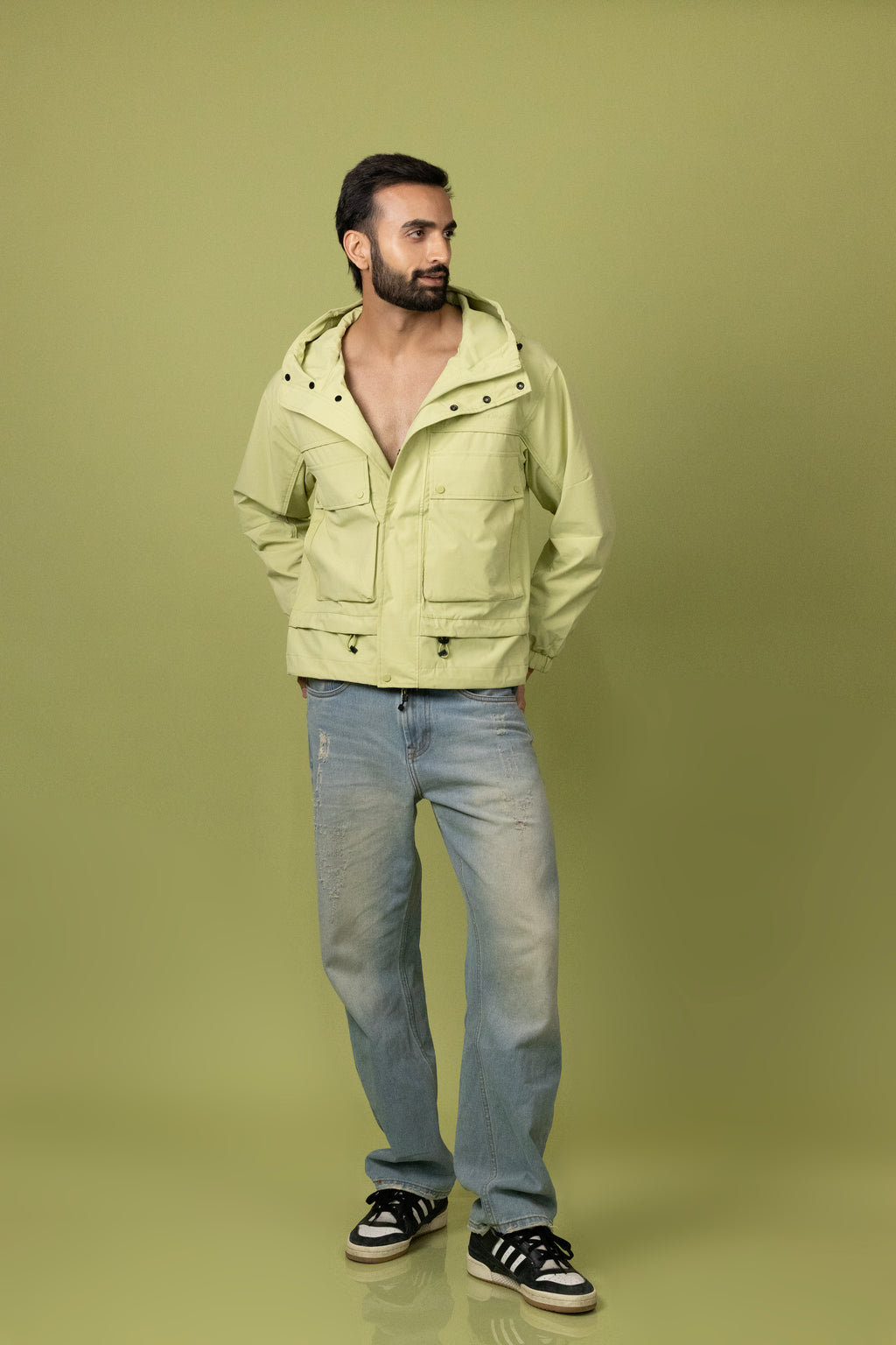 Hooded Jacket  Light Green