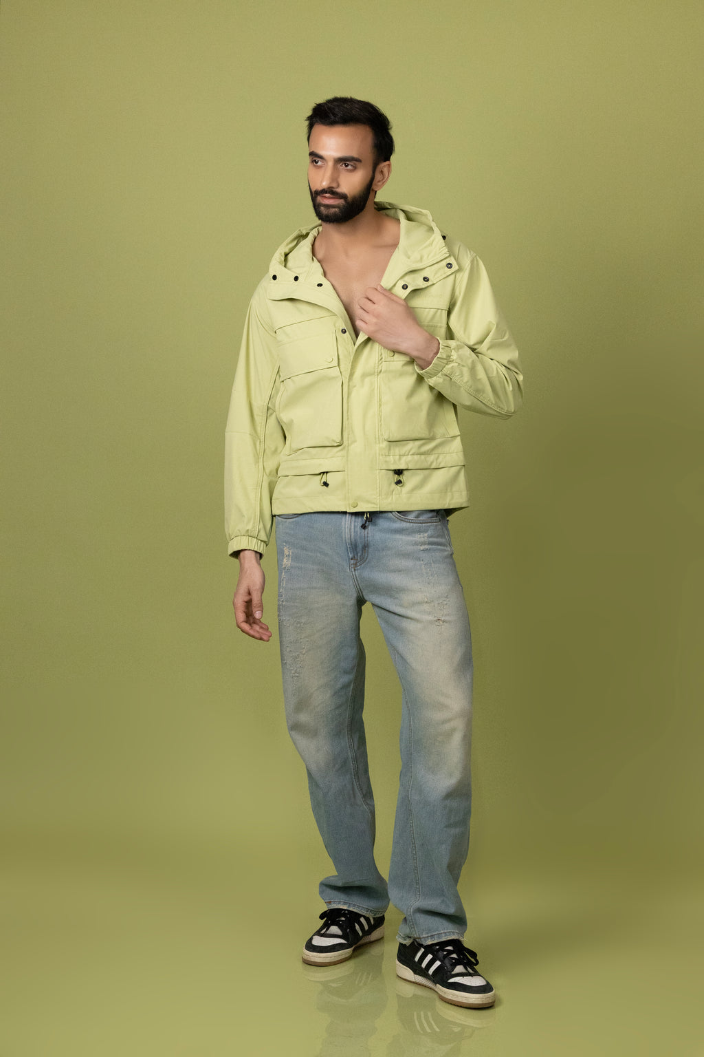 Hooded Jacket  Light Green