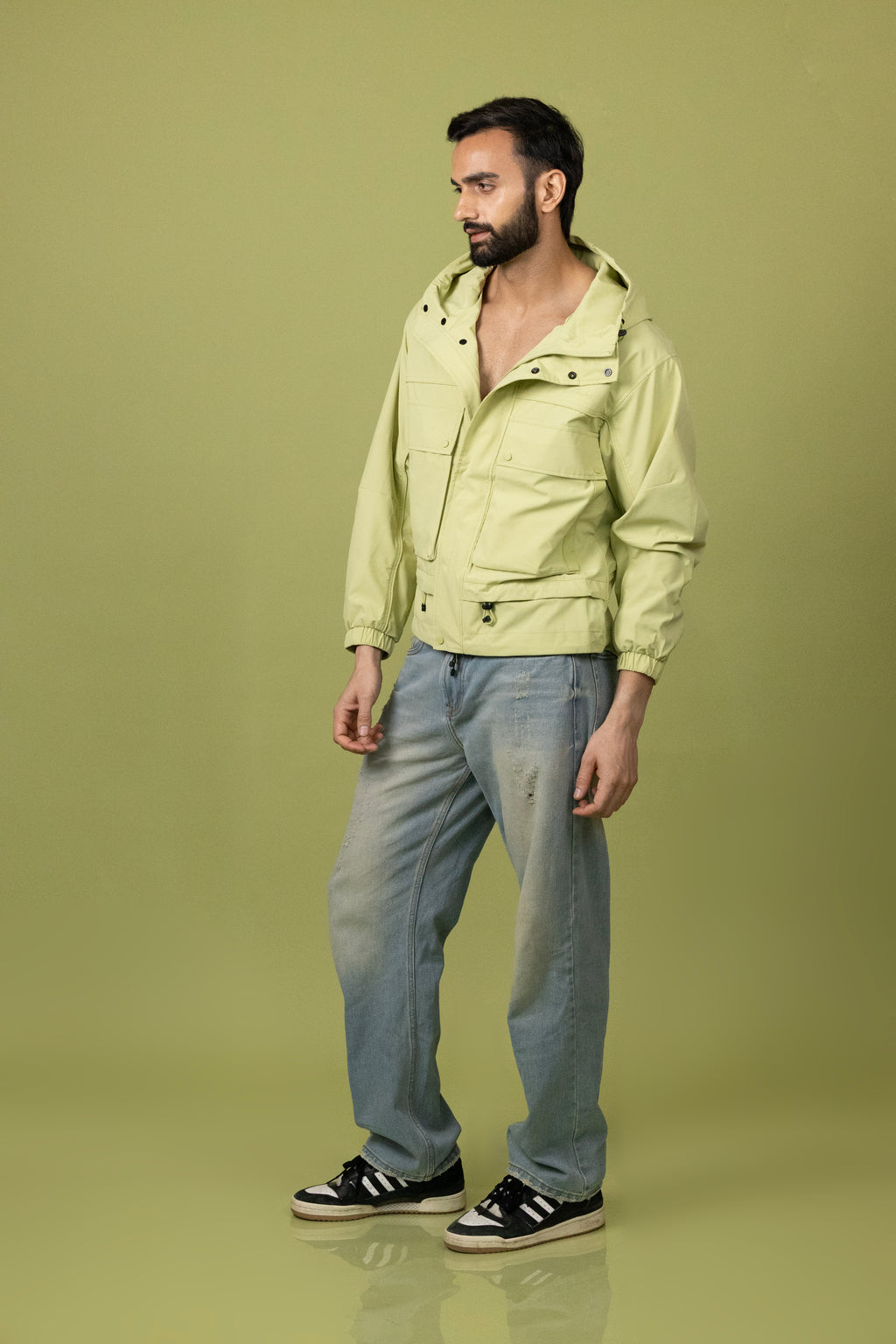 Hooded Jacket  Light Green