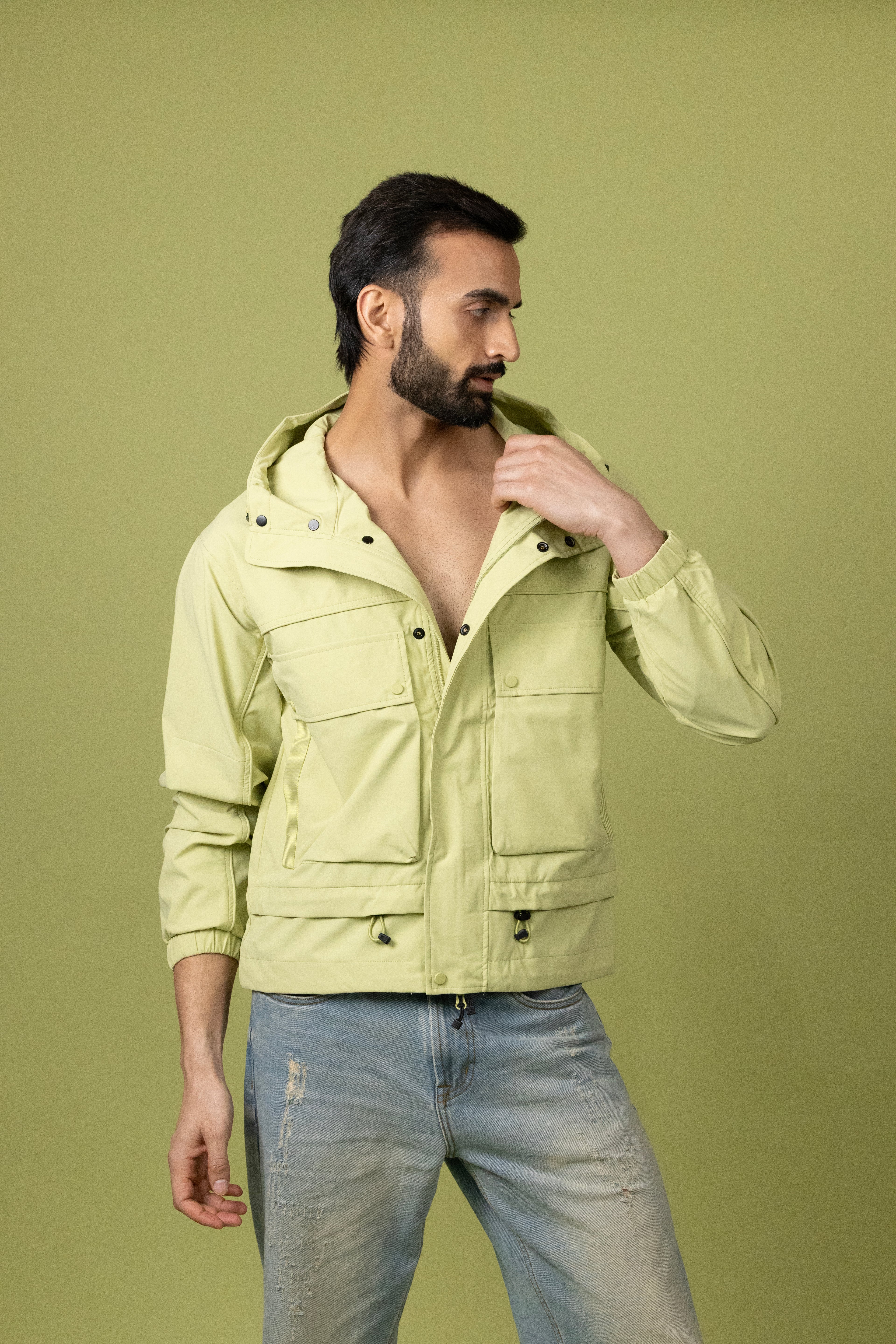 Hooded Jacket  Light Green