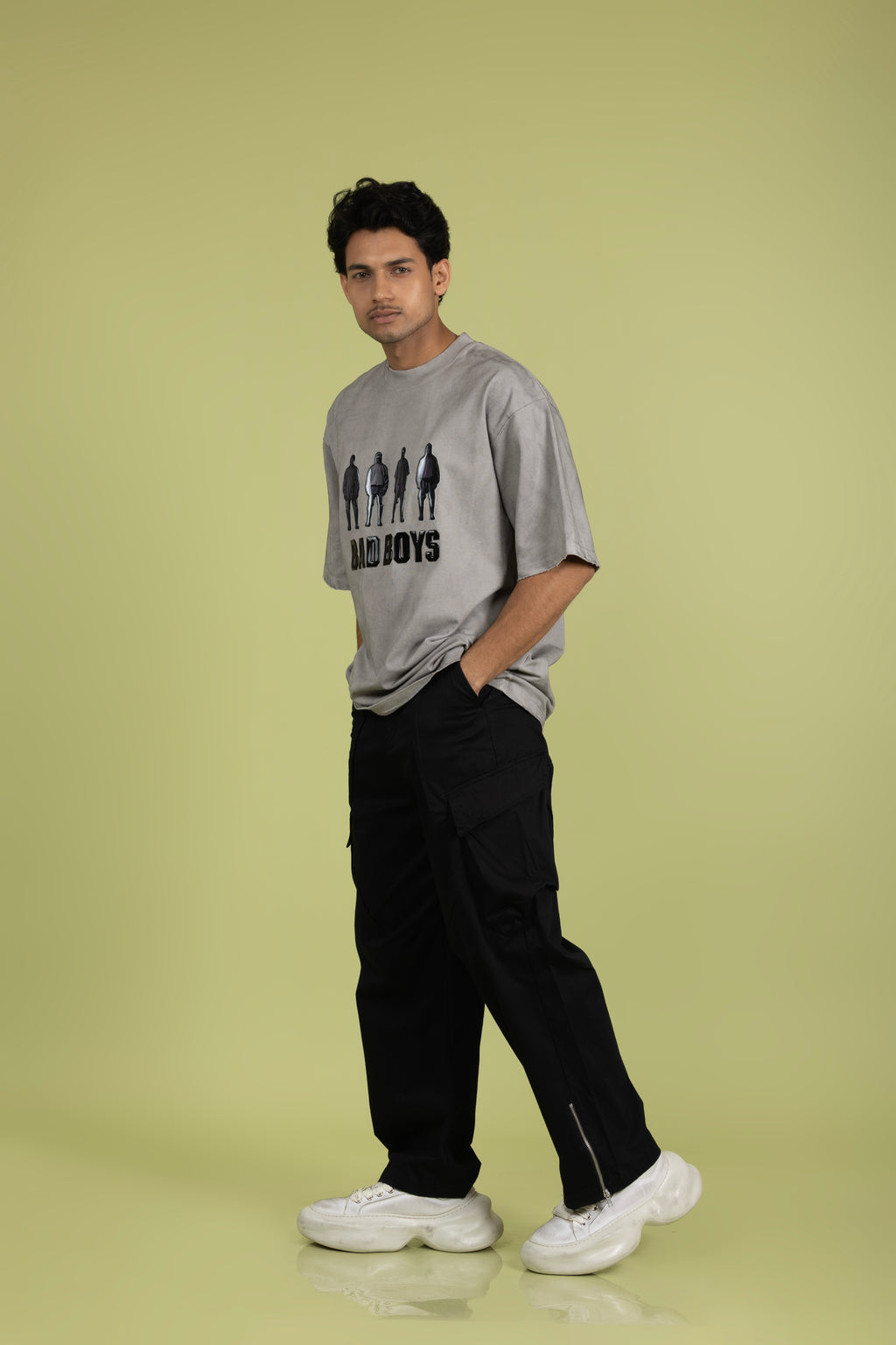 Crew Neck T-shirts Grey