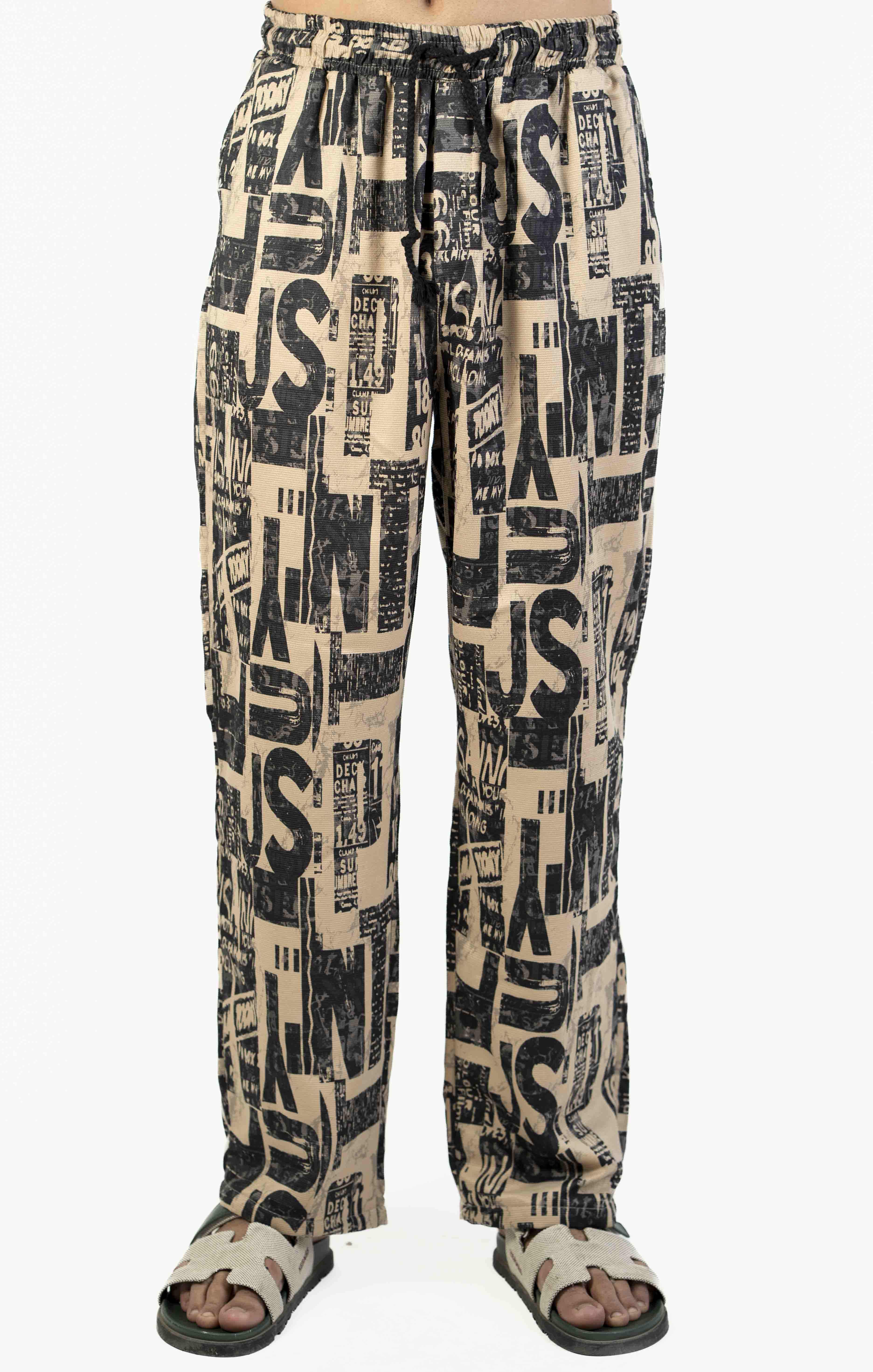 ALPHABET PRINT CASUAL TROUSER