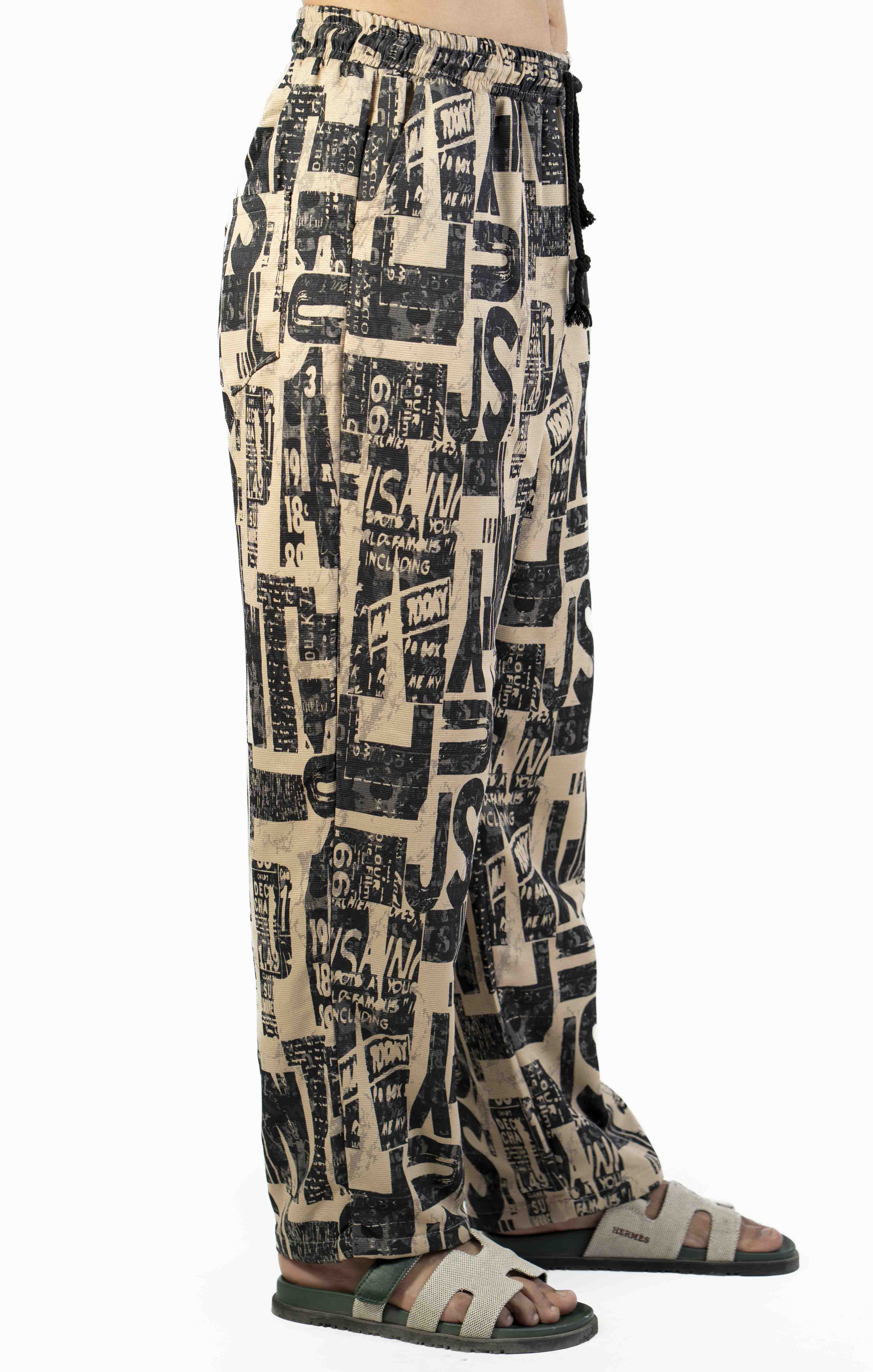 ALPHABET PRINT CASUAL TROUSER