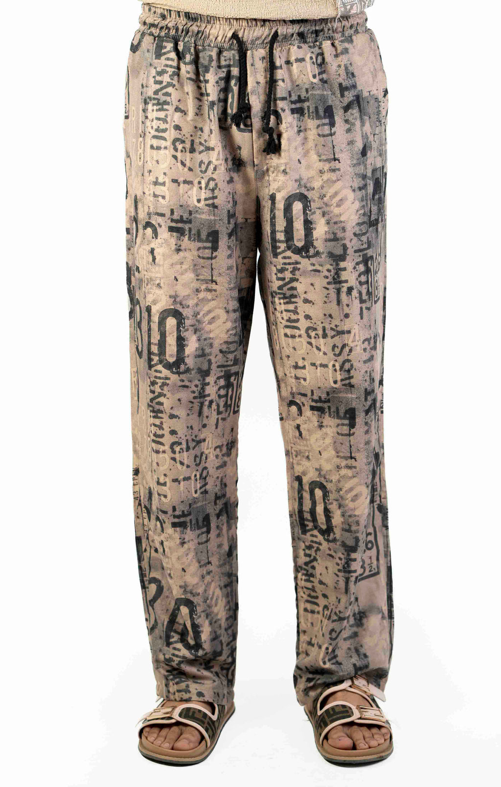 NUMERIC PRINT CASUAL TROUSER