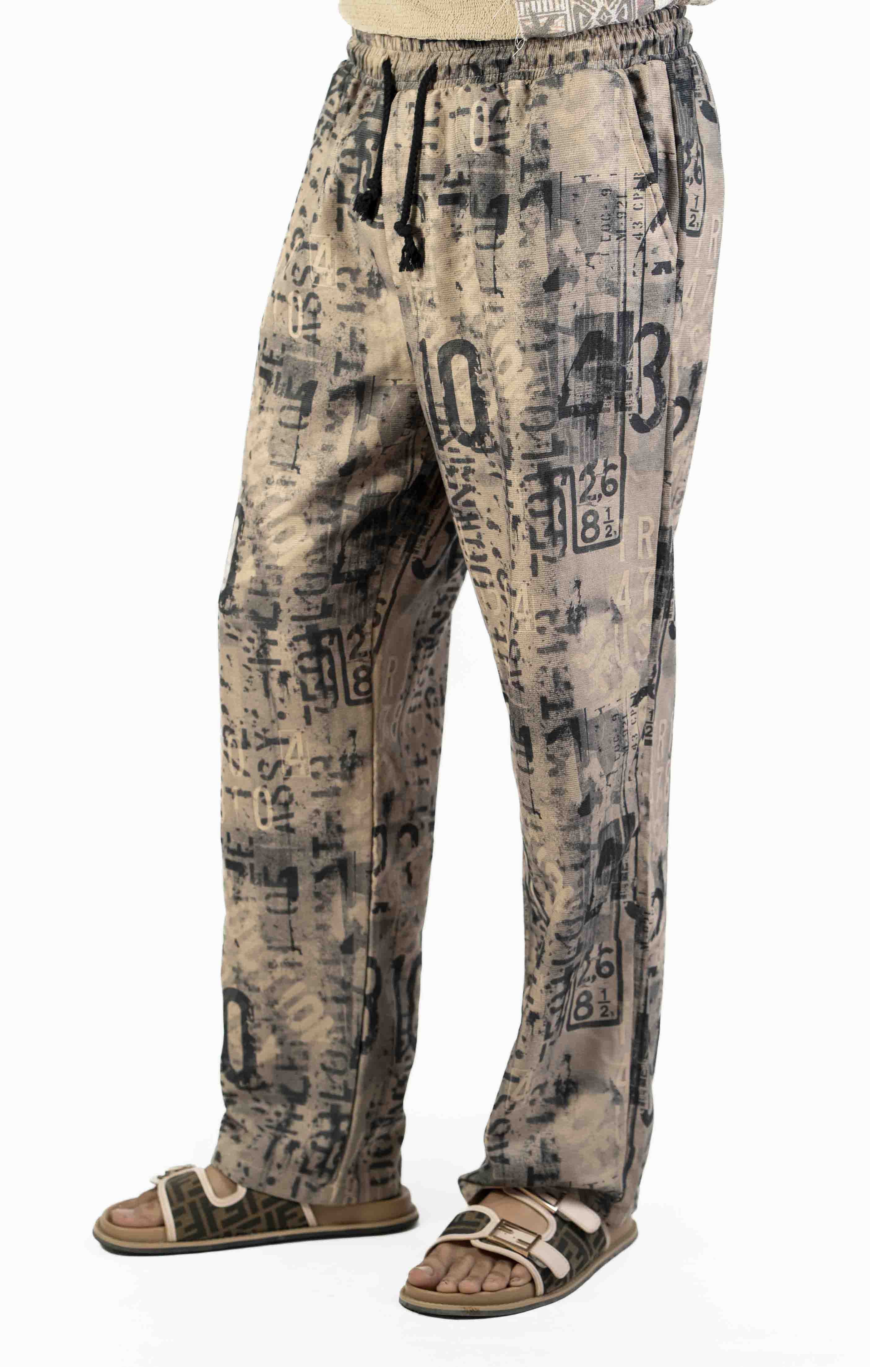 NUMERIC PRINT CASUAL TROUSER