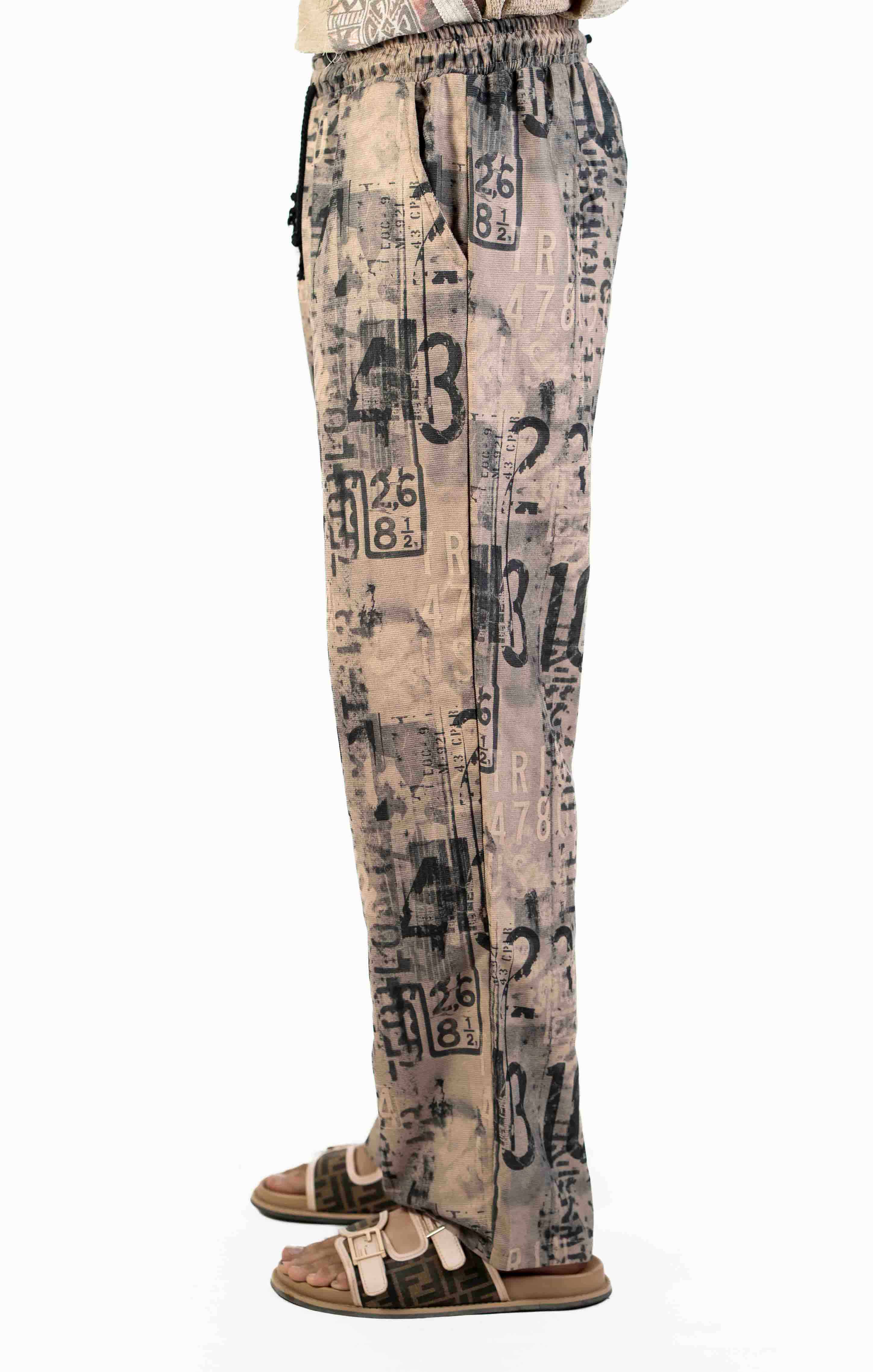 NUMERIC PRINT CASUAL TROUSER