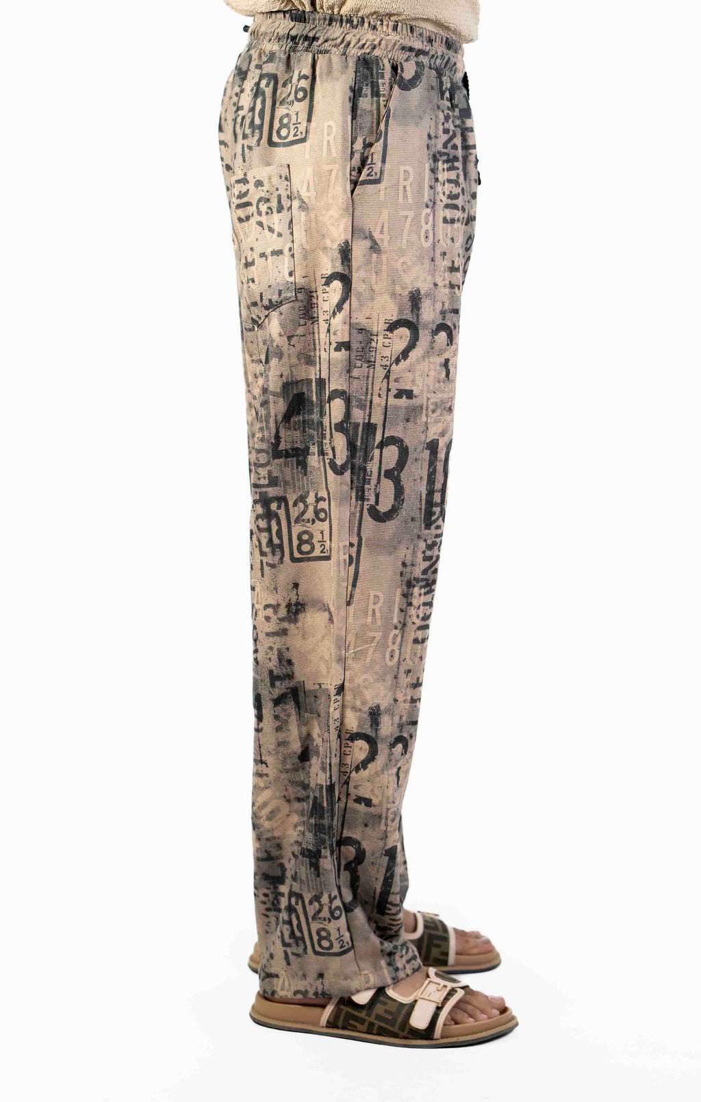 NUMERIC PRINT CASUAL TROUSER