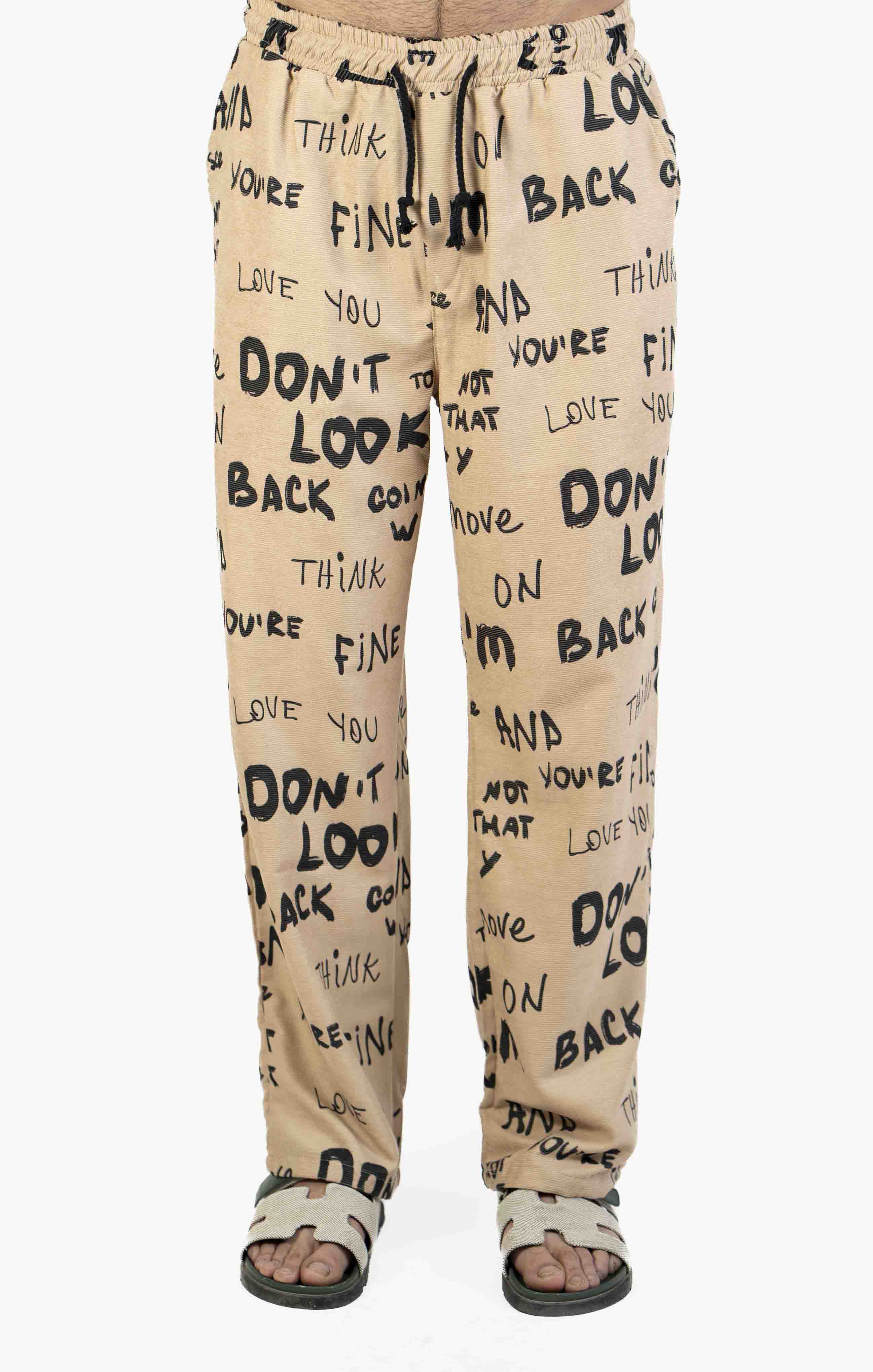 ALPHABET PRINT CASUAL TROUSER