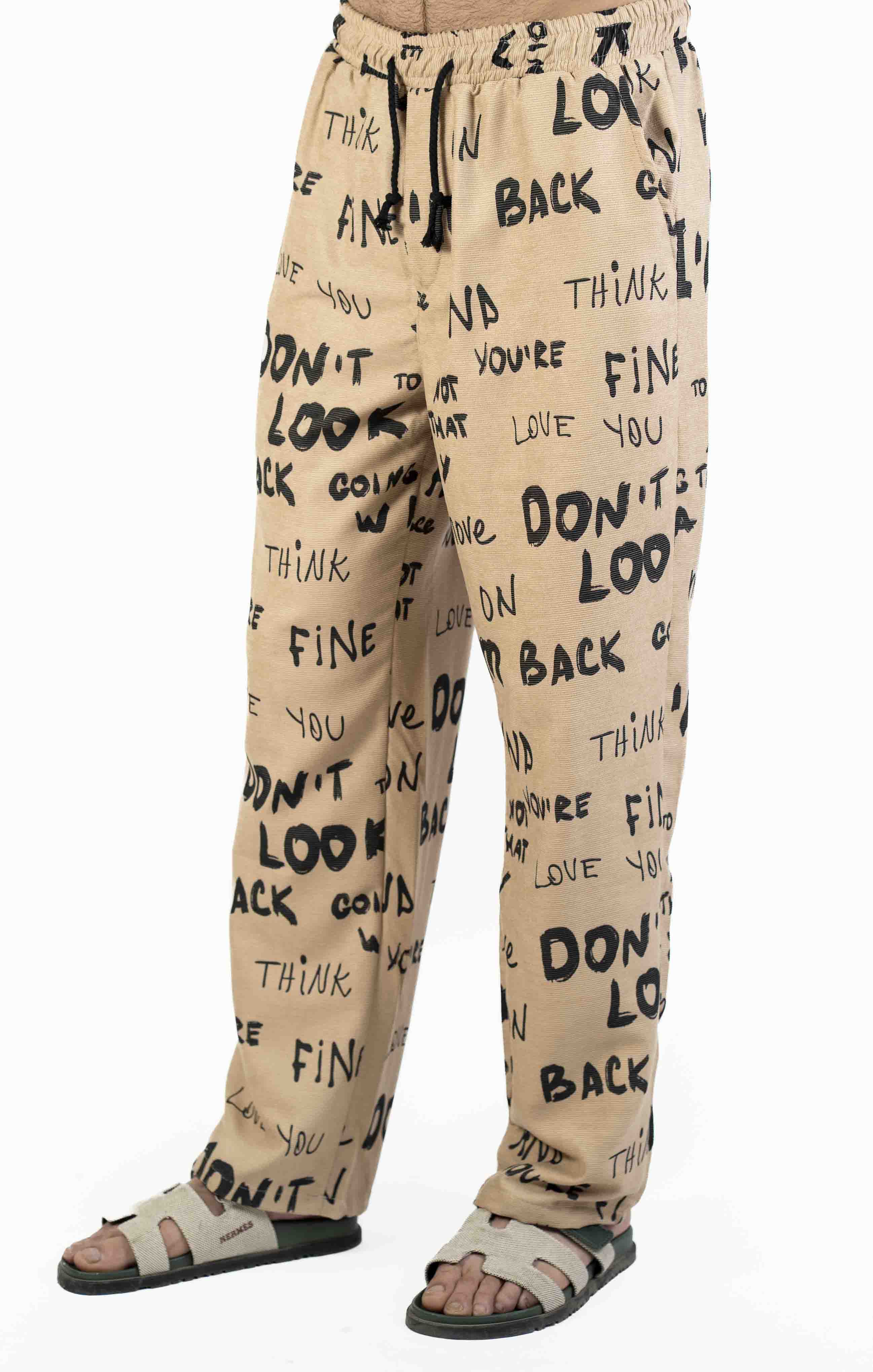 ALPHABET PRINT CASUAL TROUSER