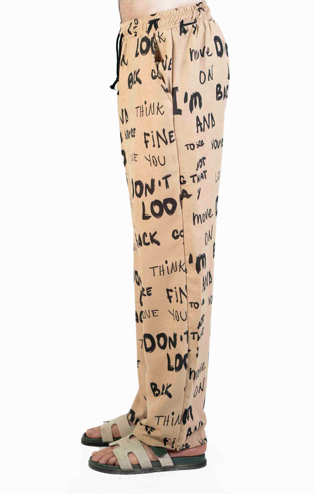 ALPHABET PRINT CASUAL TROUSER