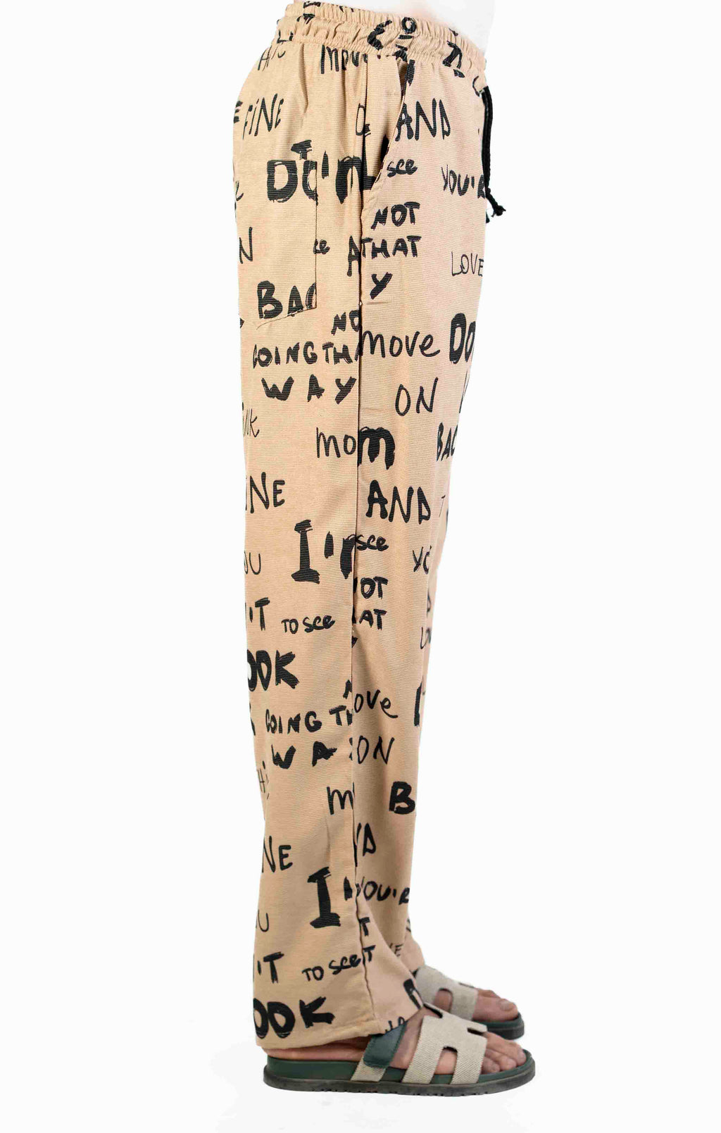 ALPHABET PRINT CASUAL TROUSER