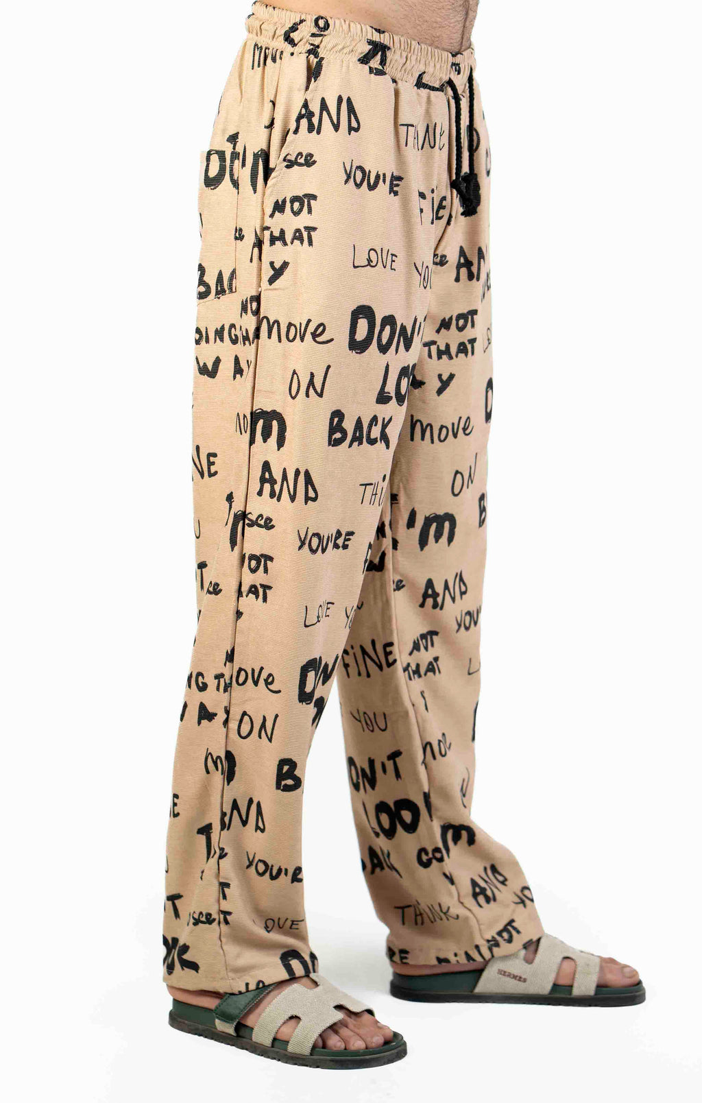 ALPHABET PRINT CASUAL TROUSER
