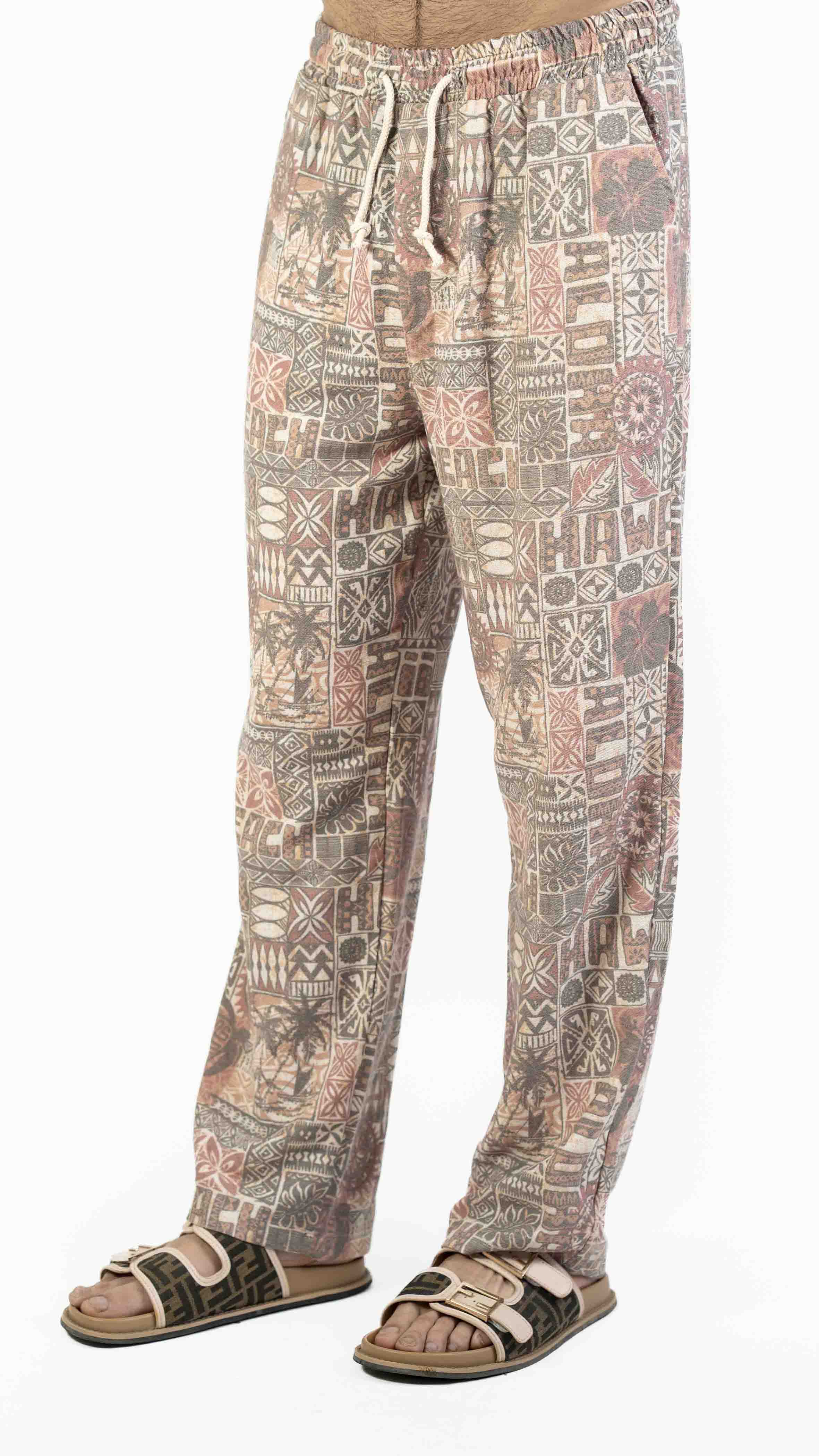 ABSTRACT PRINT CASUAL TROUSER