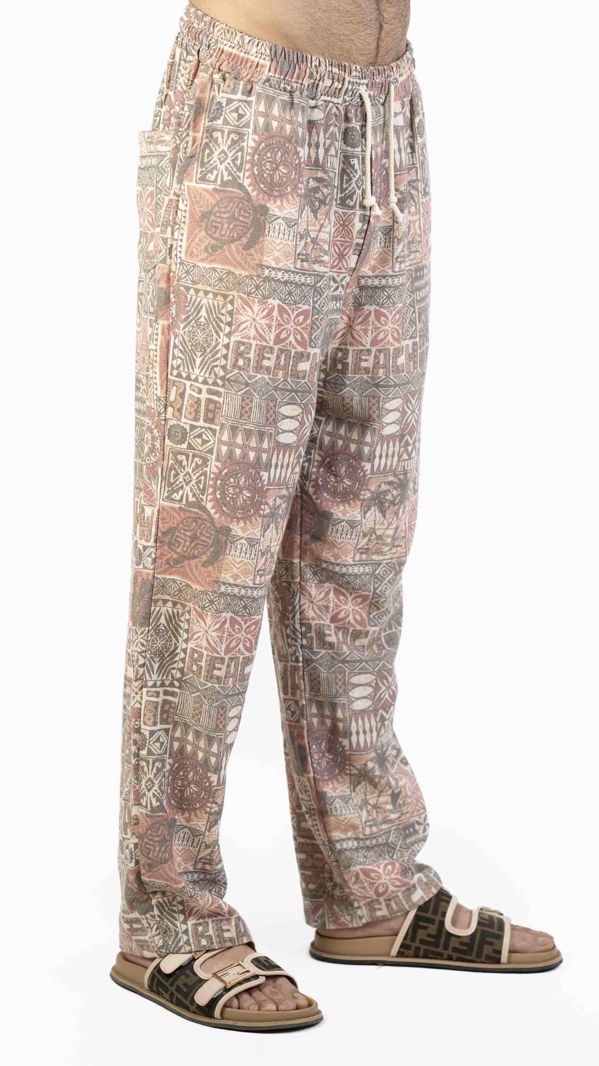 ABSTRACT PRINT CASUAL TROUSER