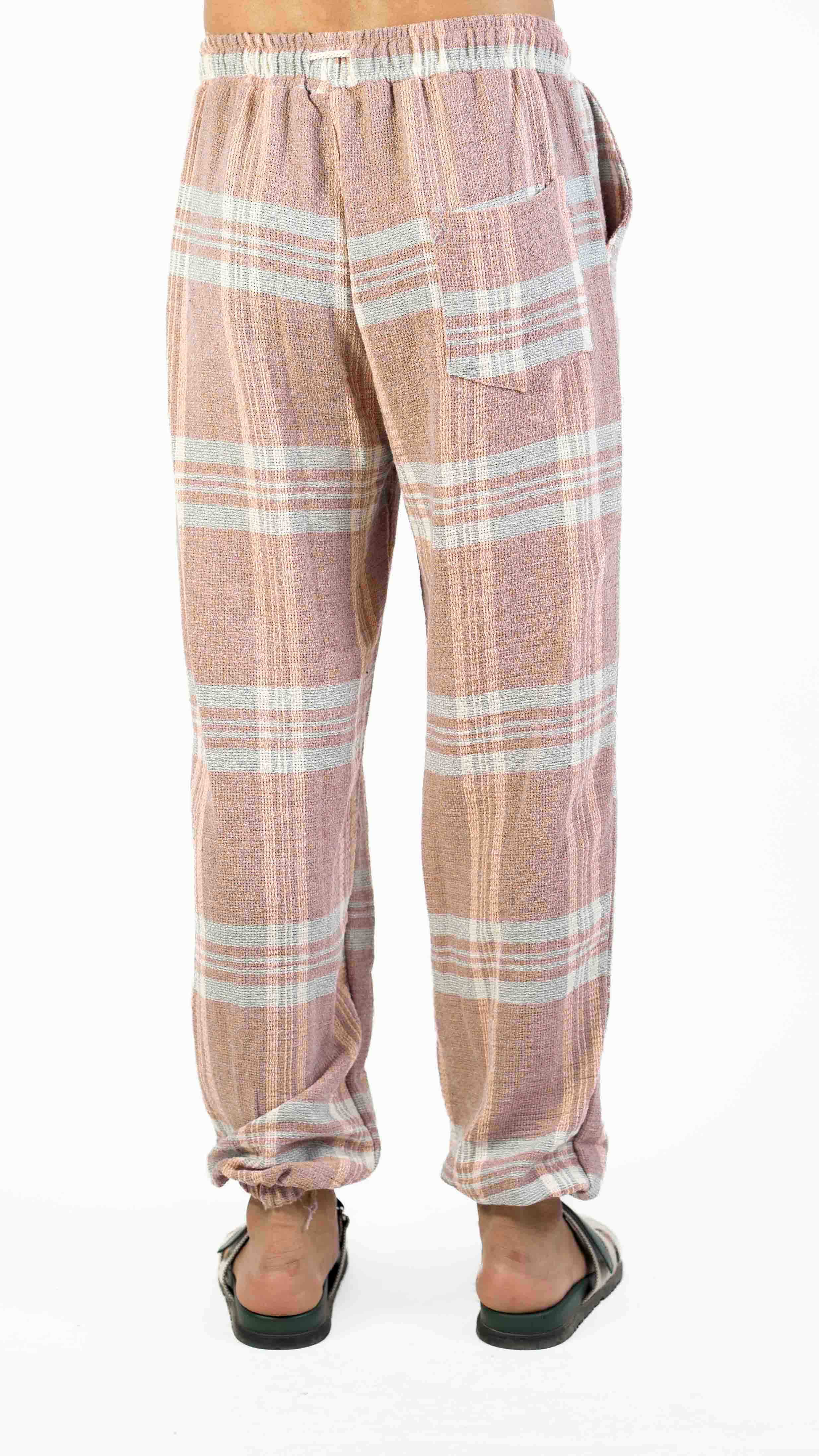 PINK AND WHITE CHECK JOGGER